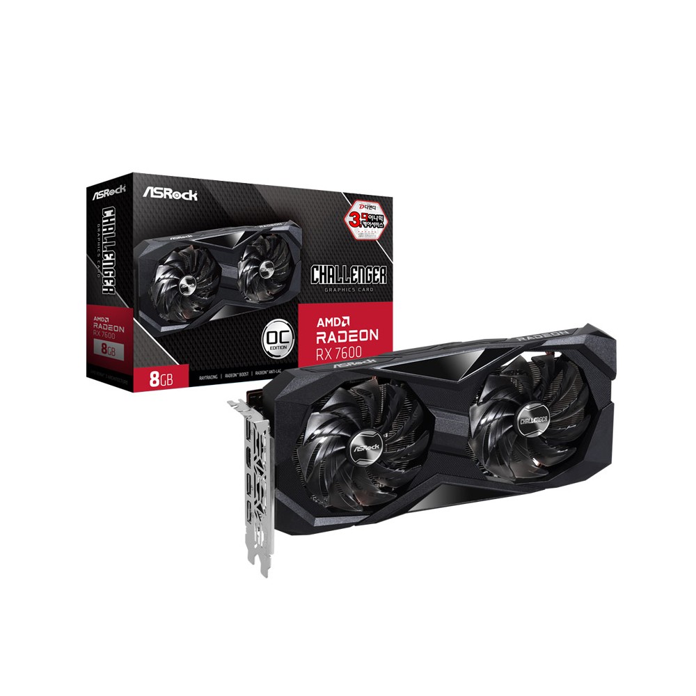 ASRock 라데온 RX 7600 CHALLENGER OC D6 8GB 에즈윈
